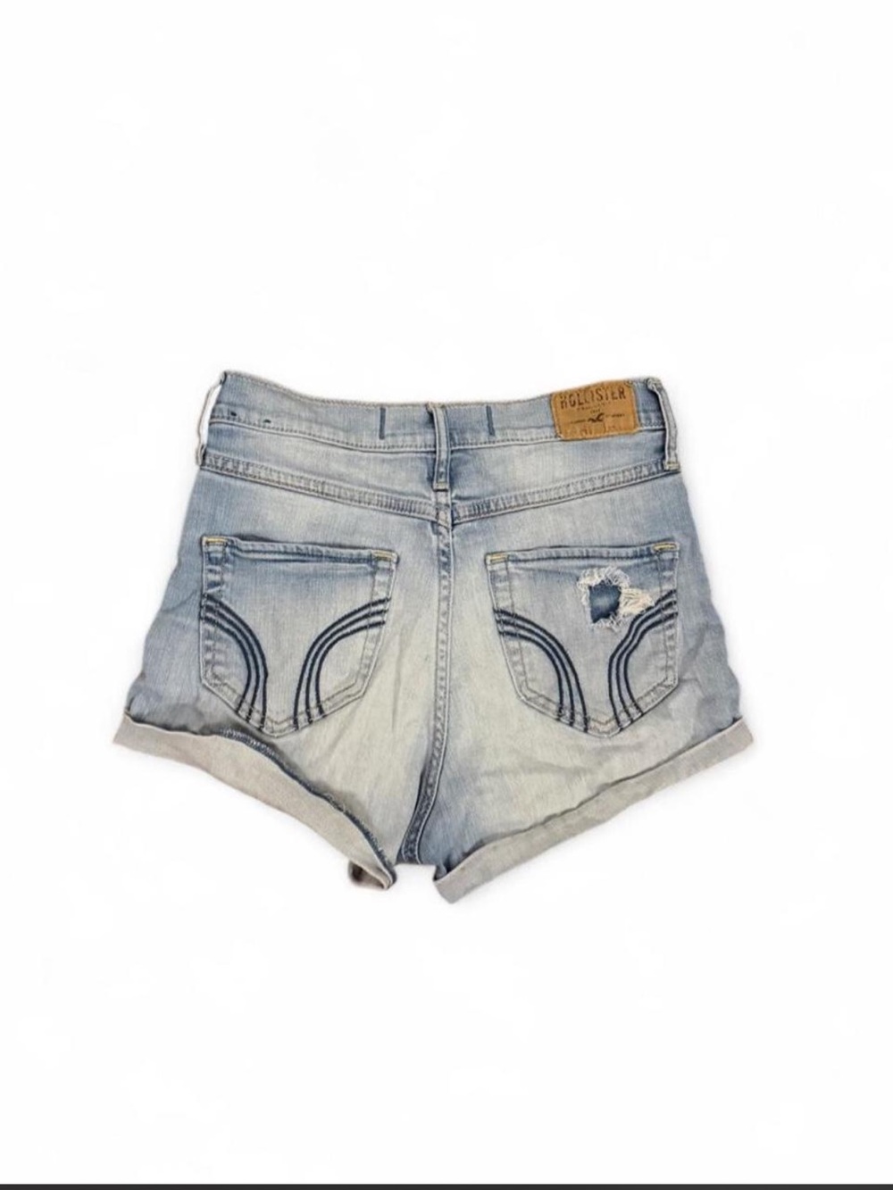 Vintage Y2K Hollister High-Rise Distressed Denim Shorts Size 3 / W26